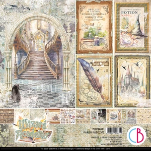 Ciao Bella Paper Wizard Academy 12"x 12" Scrapbooking Paper Fantasy Magic Cats - Picture 1 of 13