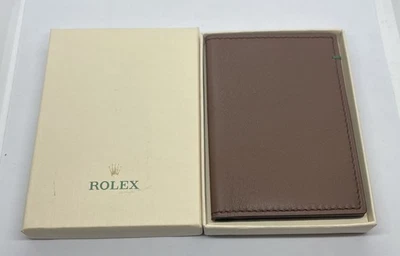 Rolex Novedad Billetera Portatarjetas de Crédito Nuevo Cuero Marrón *Gran Regalo* Foto 1 de 4