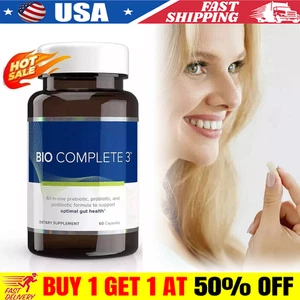 Bio Complete 3 Kapseln präbiotische probiotische postbiotische Ergänzung 60 Kapseln USA - Bild 1 von 8