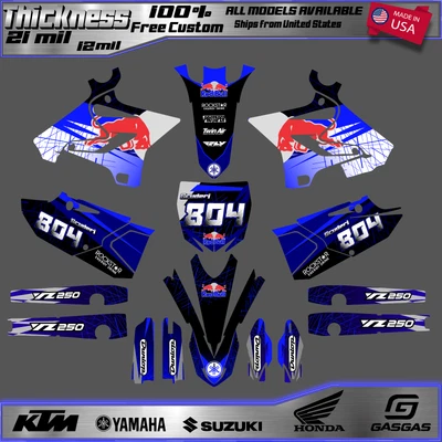 Kit de gráficos para YAMAHA YZ 250F YZ 450F 2018 2019 2020 yz450f 2018-2020 Foto 1 de 3