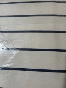 Majestic Giftware 100% Cotton Twill Fabric 6 Yard navy stripe 65" wide - Picture 1 of 2