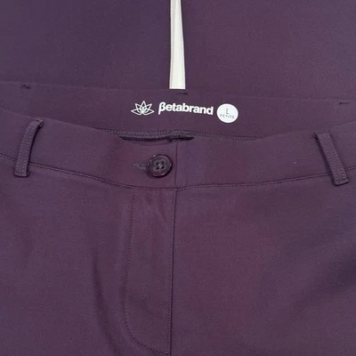 Betabrand Women's LP Pants Bootcut Yoga Stretch Pockets Burgundy Purple NWOT - Image 1 of 4