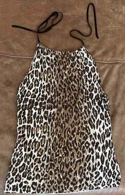 Top Halter DOLCE & GABBANA Marrón Estampado Leopardo Sin Mangas Talla 42 Foto 1 de 3