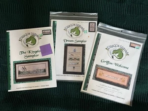 Three (3) Dragon Dreams Cross Stitch charts - by Jennifer Aikman-Smith - NEW - Picture 1 of 7