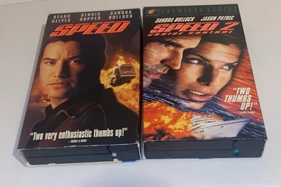 VHS TAPE LOT - Preowned Speed 1 & 2 (1994 & 1997) Keanu Reeves Tested Working - Image 1 of 4
