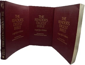 The Reader's Digest Bible Large Type Edition Softcovers Vol I II & III - Picture 1 of 3