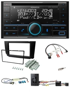 Kenwood CD 2DIN DAB USB Lenkrad Bluetooth Autoradio für Seat Ibiza 17-21 schwarz - Bild 1 von 10