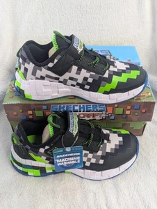 Size 4 Unisex Kids Skechers Mega-Craft Black/Blue/Lime Sneakers 400000L/BBLM - Picture 1 of 10