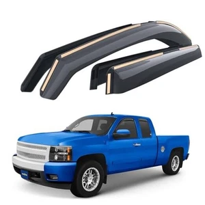 Deflectores de ventana en canal irrompibles para camionetas Chevy Silverado/GMC 1500 - Imagen 1 de 7
