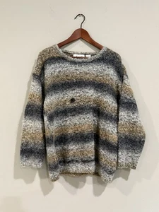 Vintage AKF Pullover Herren Medium gestreift Mohair Acryl Rundhals Pullover 90s - Bild 1 von 11