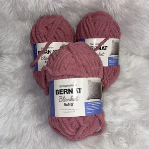 Bernat Yarnspirations Blanket 100% Polyester Yarn Burnt Rose 27004-161027 (3) - Picture 1 of 6