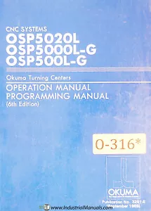 Okuma OSP5020L, OSP5000L-G OSP500L-G Drehstelle Bedienungsanleitung - Bild 1 von 5