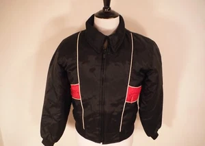 YAMAHA Maxim Wear Motorcycle Black & Red Quilted Jacket Mens Size Small S - Picture 1 of 11