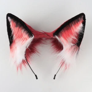 Fluffy Fox Ear Headband Long Tail Faux Fur Animal Cosplay Costume Props Party. - Picture 1 of 24