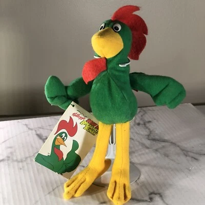 VTG 1997 Kellogg's CORNELIUS ROOSTER Corny 8" Bean Bag Plush Toy Breakfast Bunch - Image 1 of 4