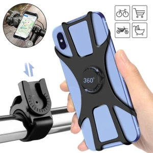 Cell Phone Silicone Mount Holder GPS Motorcycle MTB Bike Bicycle 360° Rotation - Picture 1 of 12