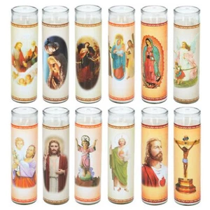 Religious Candle Christmas Jesus Saint Christian Catholic Church Prayer Candles - Picture 1 of 38