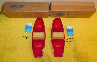 1968 Ford Ranch Wagon Country Sedan Squire ORIG NOS LH+RH REAR TAIL LAMP LENSES - Image 1 of 4