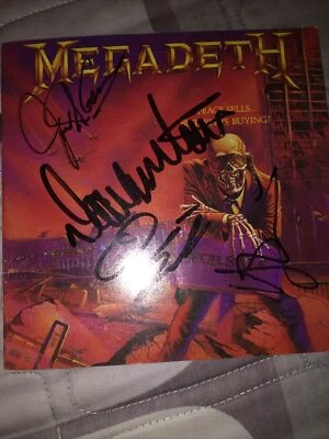 Megadeth Peace Sells Paper Booklet Signed Foto 1 de 4