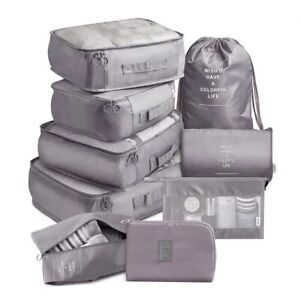 9 Pieces Set Travel Organizer Storage Bags Suitcase Packing Set Storage Cases 