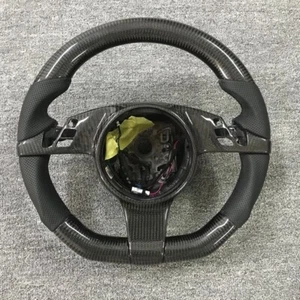 For Porsche Cayenne Panamera 911 997 991 Carbon Fiber Car Steering Wheel - Picture 1 of 5
