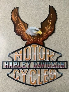 Harley Davidson Custom Sign. Metal Custom Air Brush. - Picture 1 of 15