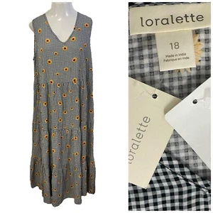 Loralette Dress Womens Size 18 Sunflower Cottagecore Peasant Work Office Church - Picture 1 of 16