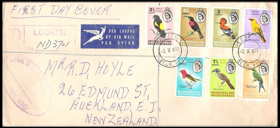 BECHUANALAND PROTECTORATE 1961 FDC (U/JF) - Image 1 of 1