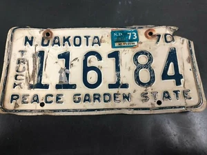 1970 North Dakota License Plate 116184 - Picture 1 of 2
