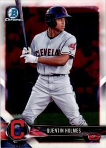 2018 Bowman Chrome Prospects Baseball Quentin Holmes . Cleveland Indians #BCP88