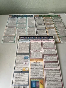 Algebra and Math Study reference Cards - Picture 1 of 2