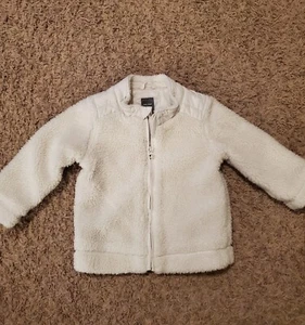 Chaqueta Sherpa de Vellón Blanco Baby Gap Niñas 12 a 18 Meses - Imagen 1 de 4