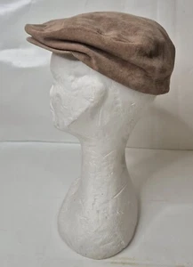 Vintage Orvis Suede Newsboy Cabbie Driving Cap Hat - Picture 1 of 6