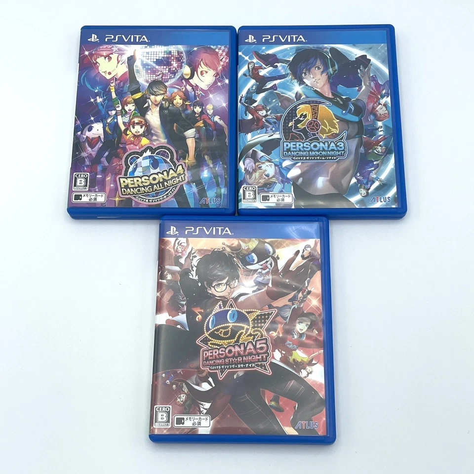 PS Vita Persona 3 4 5 Dancing Moon All Star Night Music 3 Games Set Japan Ver. - Image 1 of 4