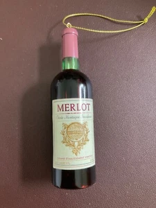 Merlot Wine Bottle Hanging Ornament - Picture 1 of 3