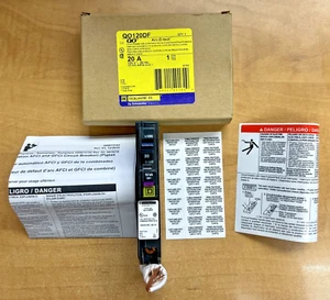 Square D QO120DF 20 Amp Dual Function Circuit Breaker Plug-In 20 Amp *New in Box - Bild 1 von 7