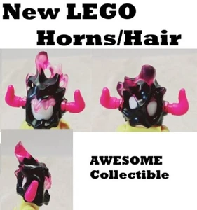 New LEGO Ghost Wig Pink HORNS Translucent Ghost Smoke Halloween Unique Collect - Picture 1 of 1