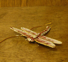 Victorian Treasures #A290-4 Maroon/Cream DRAGONFLY, NEW/Box from Retail Store