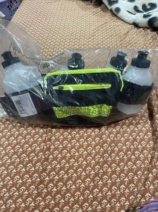 Nike running accessories power 4 bottles waistpack 6oz Volt/ Black Unisex - Picture 1 of 9
