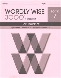 Wordly Wise 3000 Grade 7 Tests **3rd Edition** - Picture 1 of 1