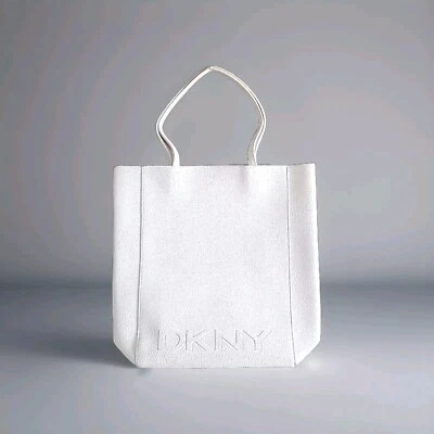 DKNY Large White Tote Bag PVC VGC Unused Beach Bag Shopper - Image 1 of 4