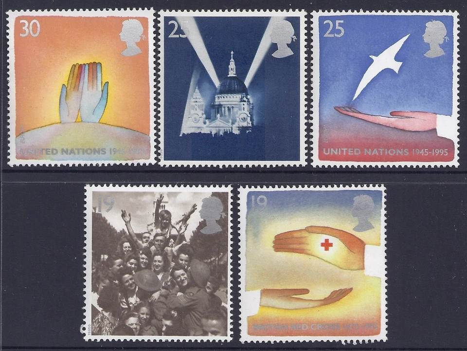 1995 GB EUROPA PAZ Y LIBERTAD FINO COMO NUEVO CONJUNTO DE 5 MNH SG1873-SG1877 Foto 1 de 1