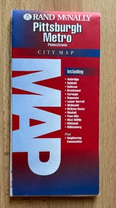 1995 ~ Rand McNally ~ Metro de Pittsburgh ~ Pensilvania ~ Mapa de la ciudad ~ SIN USAR - Imagen 1 de 3