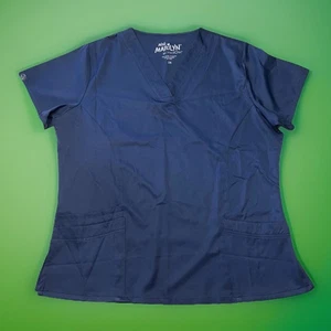 Mini Marilyn By mediChic Navy Blue Scrub Top 2XL (XXL) - Bild 1 von 12
