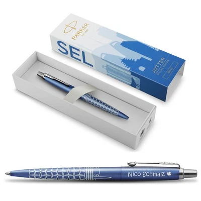 PARKER Jotter Seoul Sonderedition Kugelschreiber Blau mit Gravur |Skyline Design