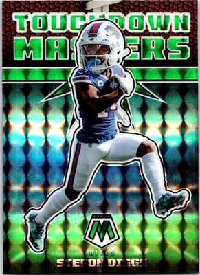 2022 Panini Mosaic #TD-19 Stefon Diggs Touchdown Masters Mosaic Green - Image 1 of 2