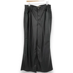 Levi's Premium anni 70 pantaloni pelle vegan svasati alti donna 32 pantaloni svasati neri - Foto 1 di 15