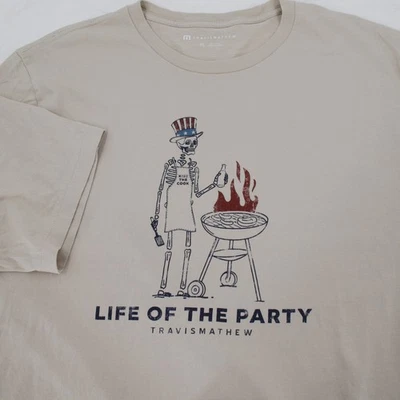 Travis mathew shirt Men's XL Grill And Thrill Tee Italian life of the party tee - Image 1 of 4