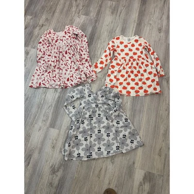Hanna Andersson Girls Skater Dress Bundle Size 8 130cm Lot of 3 Long Sleeves - Image 1 of 4
