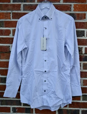 Camisa Ledbury Shirtmakers para hombre 15,5/33 ajuste a medida a cuadros gris blanco Foto 1 de 4